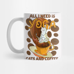 Kitty Coffee Meditating Cat Mug